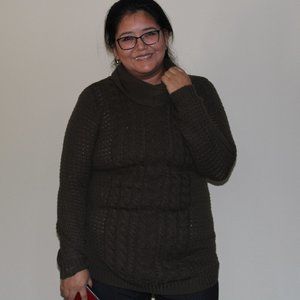 Eclipse mock neck sweater tunic